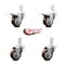 Service Caster 3.5 Inch Maroon Poly Swivel 3/4 Inch Square Stem Caster Total Lock Brakes, 2PK SCC-SQTTL20S3514-PPUB-MRN-34-2-S-2 - alternate 3